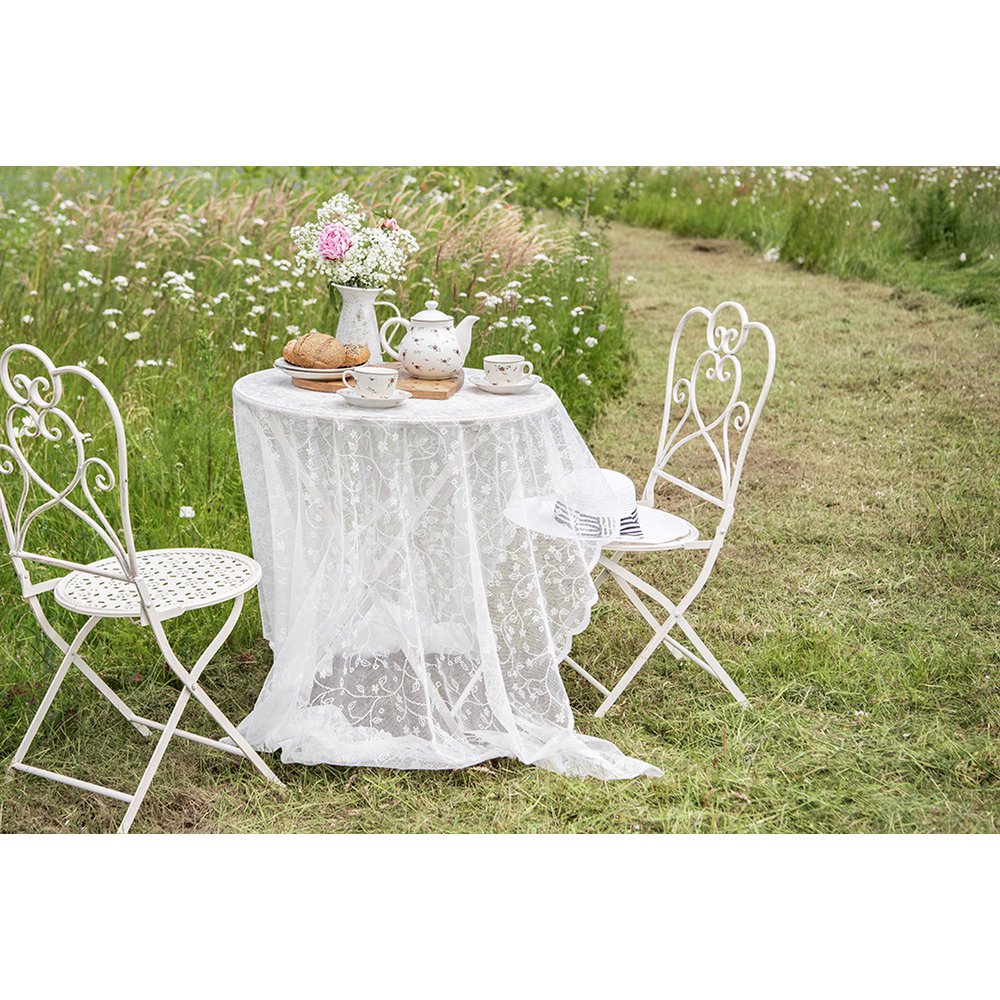 Kop en Schotel 200 ml Beige Keramiek Bloemen Servies