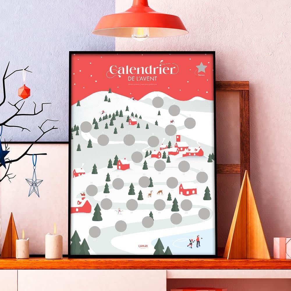 Adventskalender Family Scratch Frans 50x70 cm