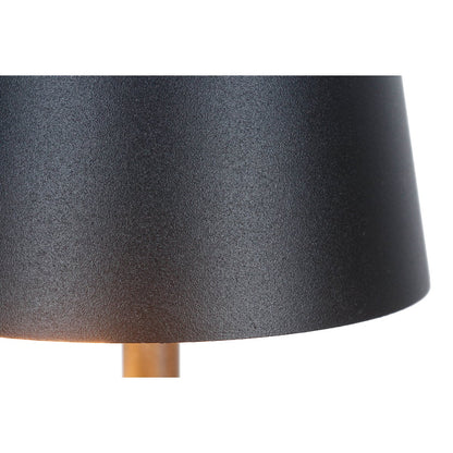 Tafellamp 29 cm hout metaal naturel zwart IP54