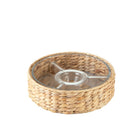 Aperitif Set With Three Rattan Compartments 28x28x8cm