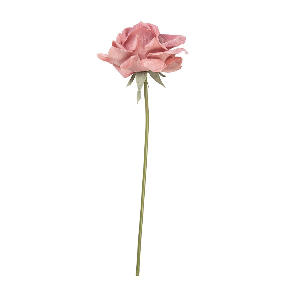 Kunstbloem roos 35 cm roze kunststof