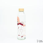Glazen fles 0,7 L rood