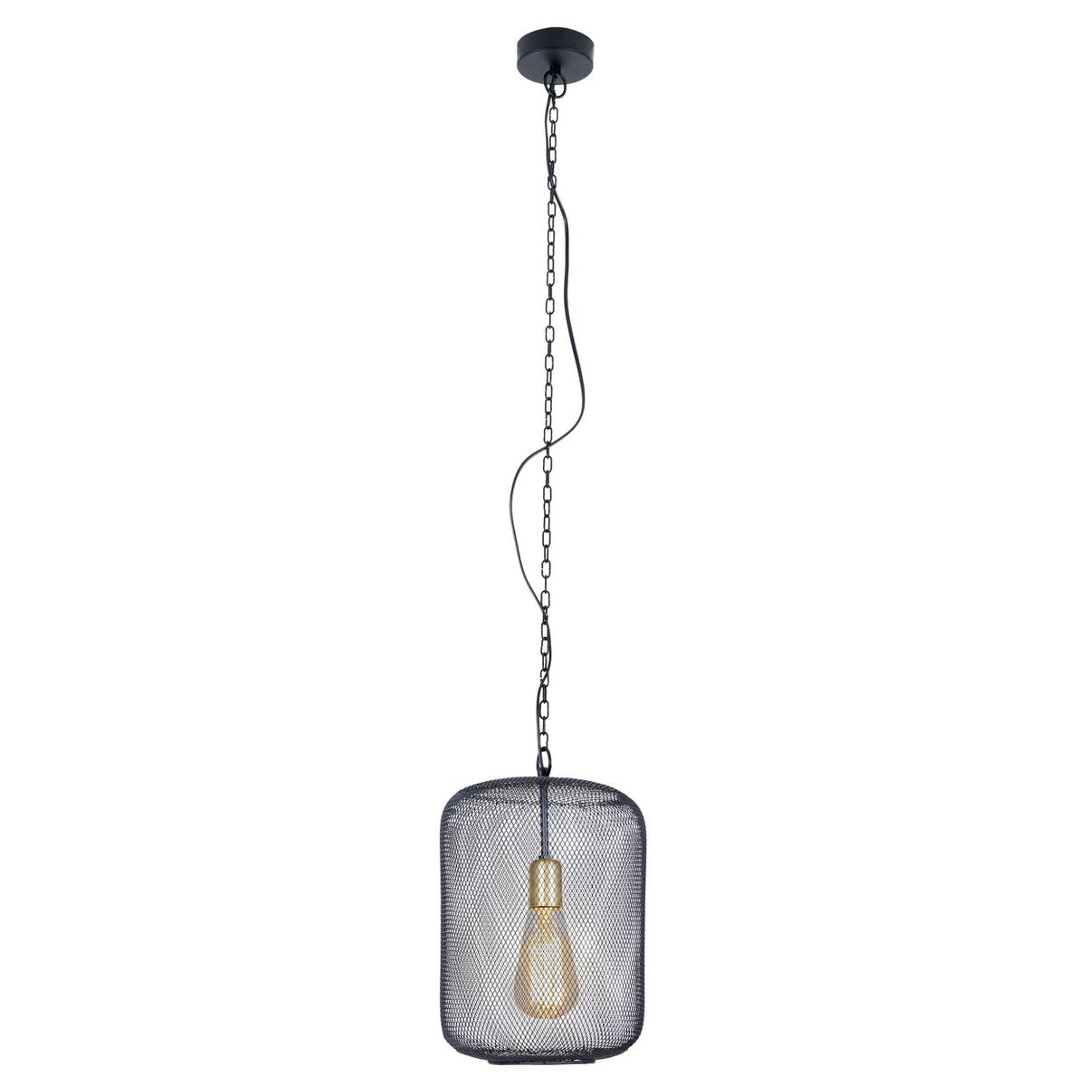 Hanglamp metaal Jodhpur Ø27 cm zwart zilver wit