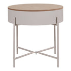 Bijzettafel Ø40x40 cm staal beige-lichtgrijs
