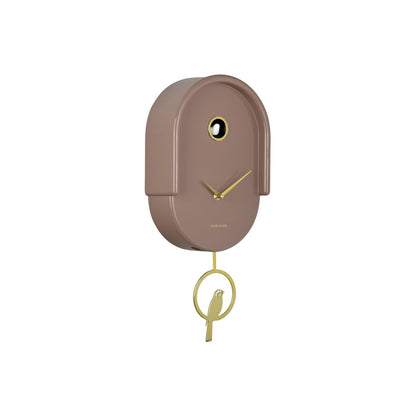 Wandklok Karlsson Tweet 42 cm bruin goud