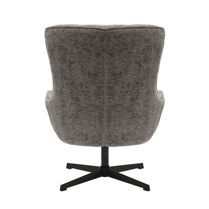 Fauteuil chenille donkergrijs 81x85x103 cm