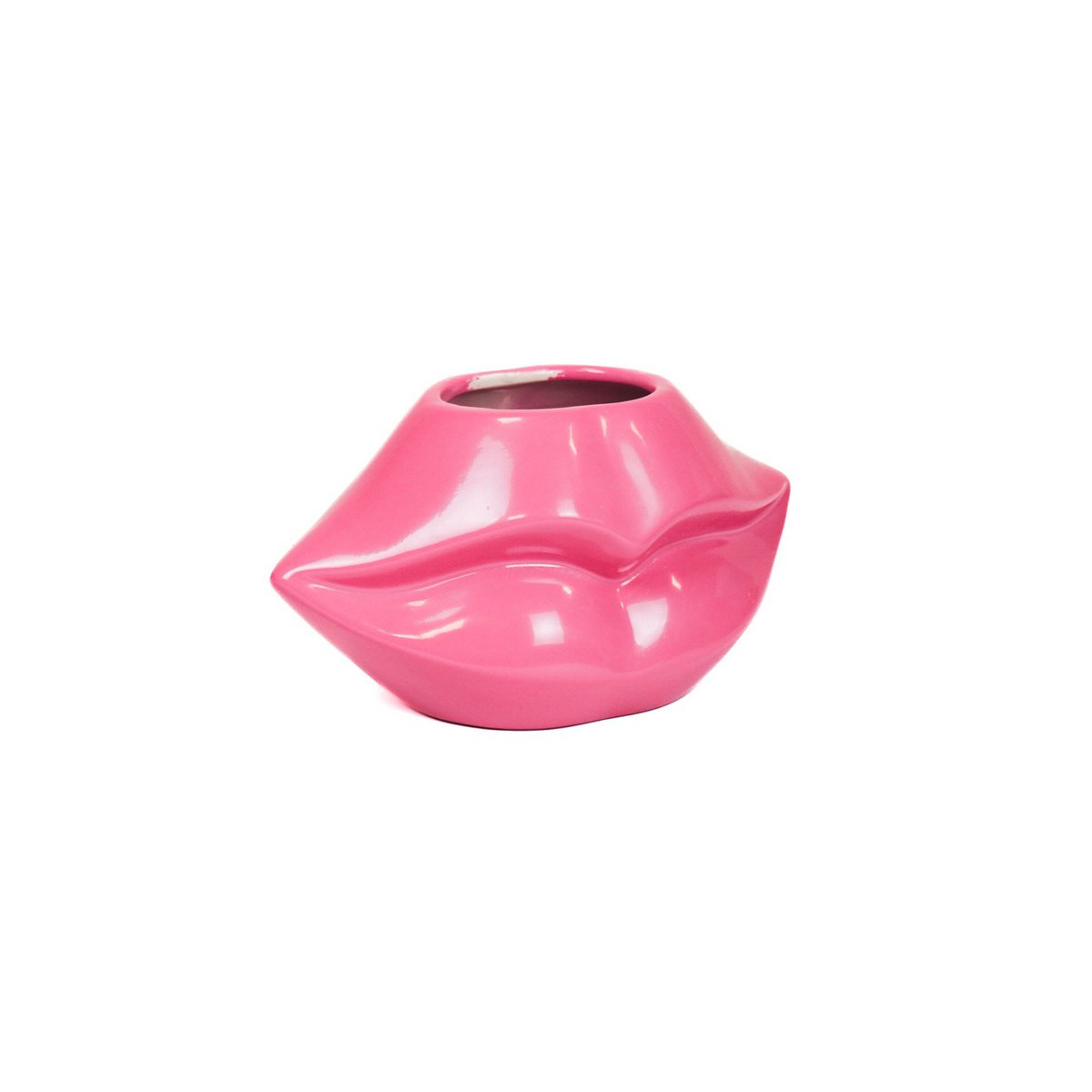 Vaas keramiek neon roze 21x19x11 cm