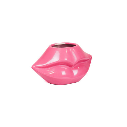 Vaas keramiek neon roze 21x19x11 cm