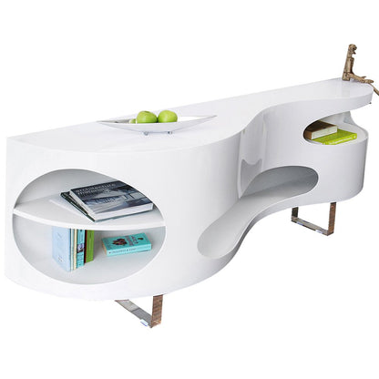 Dressoir 200x50x60 cm wit metaal MDF