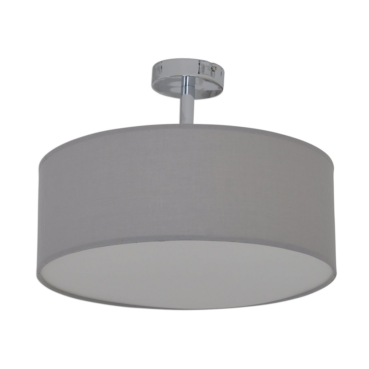 Textielplafondlamp New York Klassieke Grijze Met E27