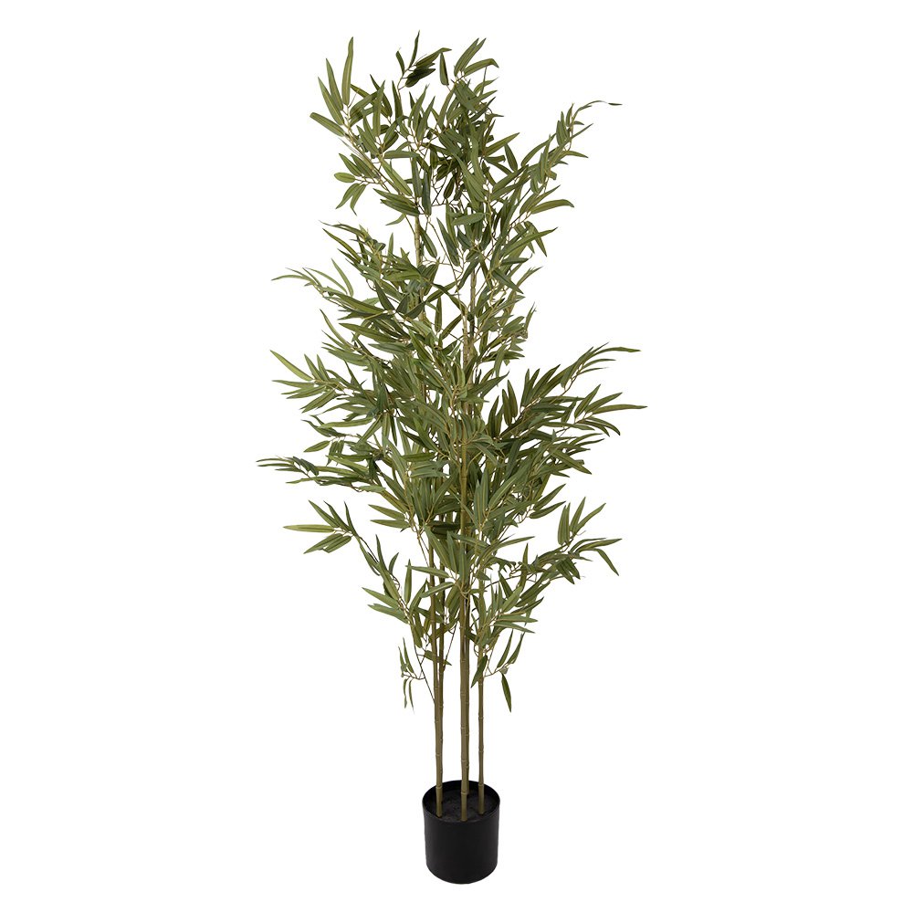 Kunstplant bamboe 160 cm groen kunststof