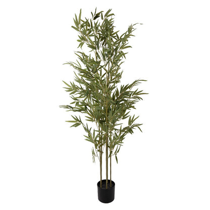 Kunstplant bamboe 160 cm groen kunststof