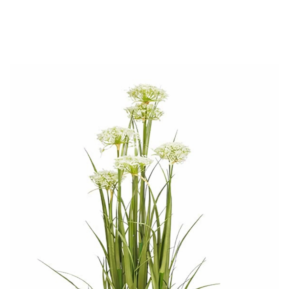 Kunstgras plant 90 cm groen wit