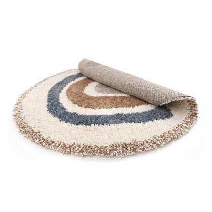Kindertapijt rond 120 cm regenboog polyester