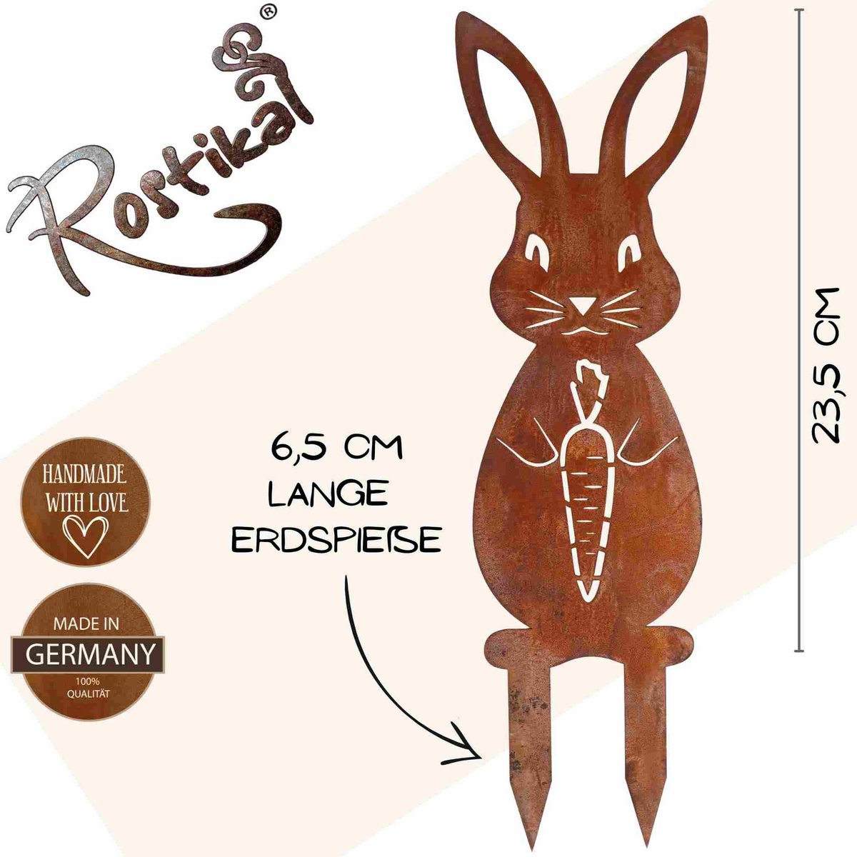 Tuindecoratie konijn roestlook