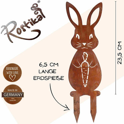Tuindecoratie konijn roestlook