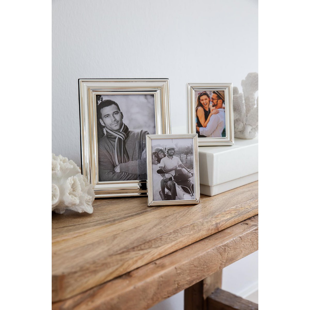 Fotolijst 10x15 cm verzilverd set van 2