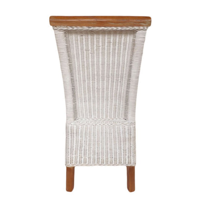 Eetkamerstoelen Perth Set Rattan Witte Stoelen Duurzaam
