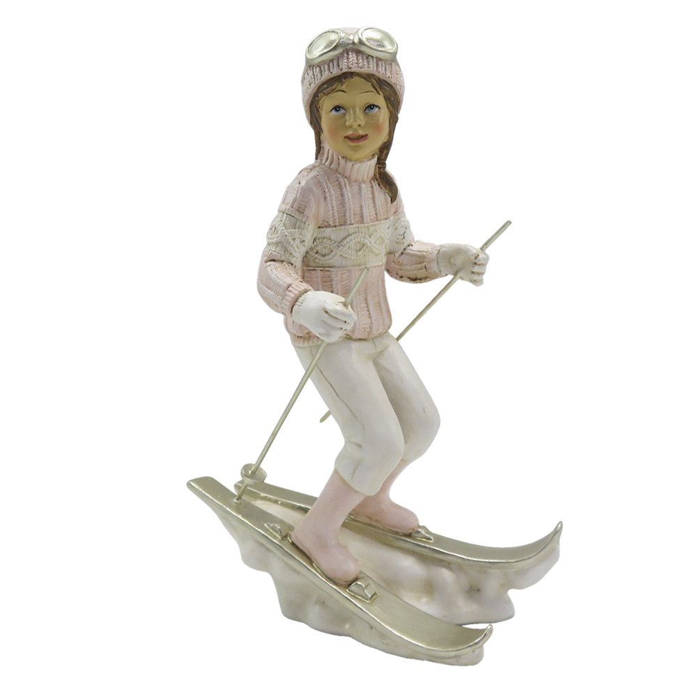 Figurine Child 19 cm Pink White Plastic Home Accessories