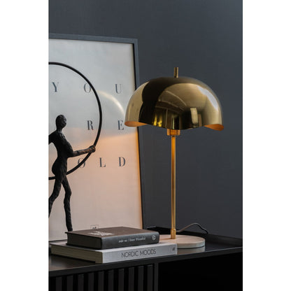 Tafellamp Wave Dome 30 cm goud ijzer