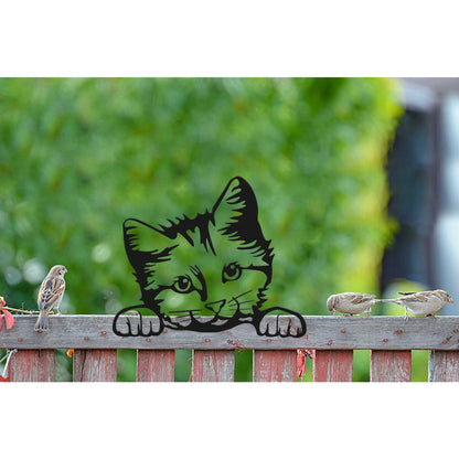 Kiekeboe Kat Kitty Wanddecoratie Zwart 20,9x25,1x0,2cm
