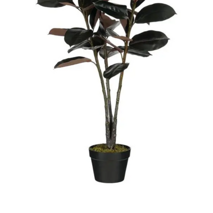 Kunstplant rubberplant 120 cm roodbruin