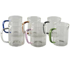 Mokken 420 ml set van 6 multicolor glas