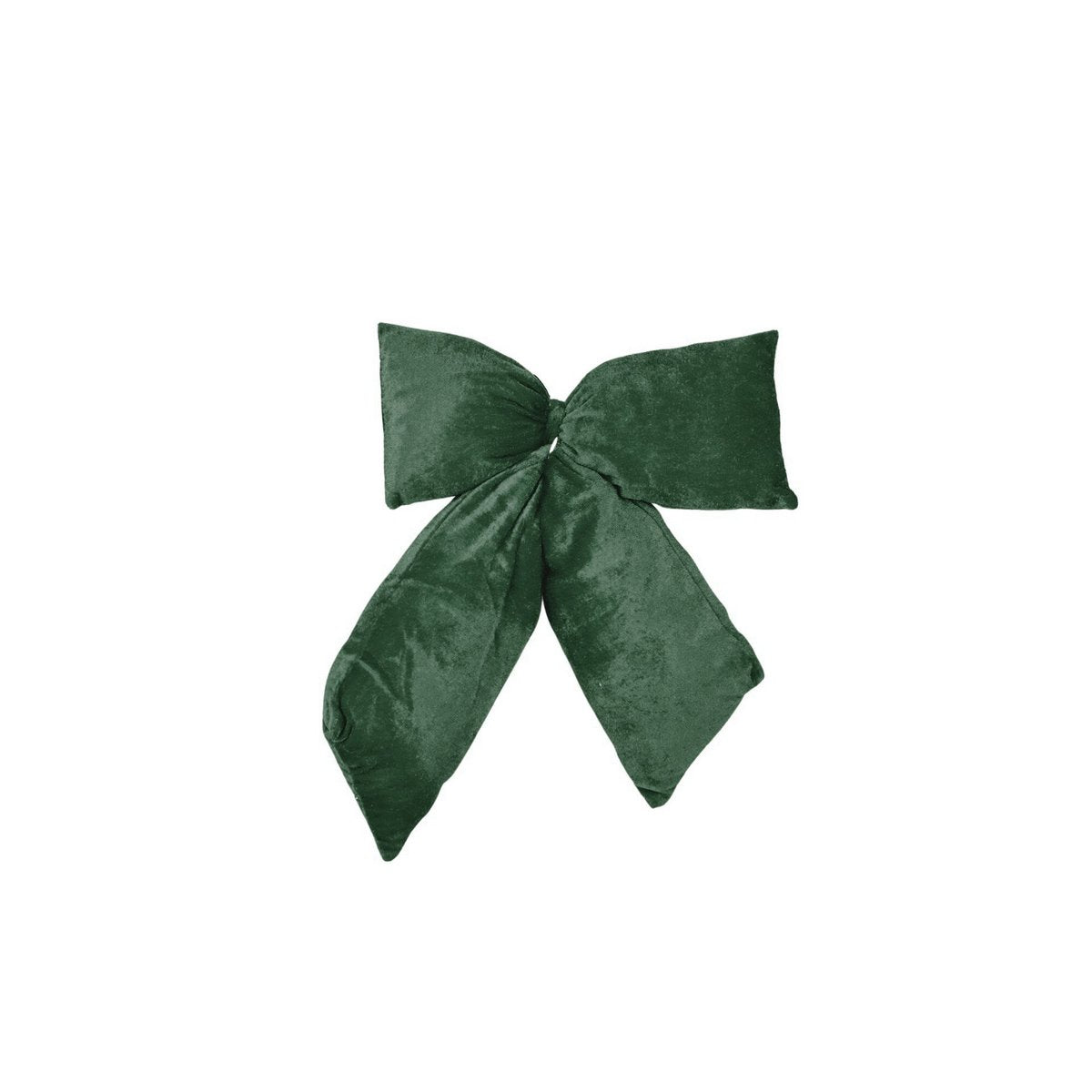 Kerstdecoratie strik fluweel groen 32x40 cm