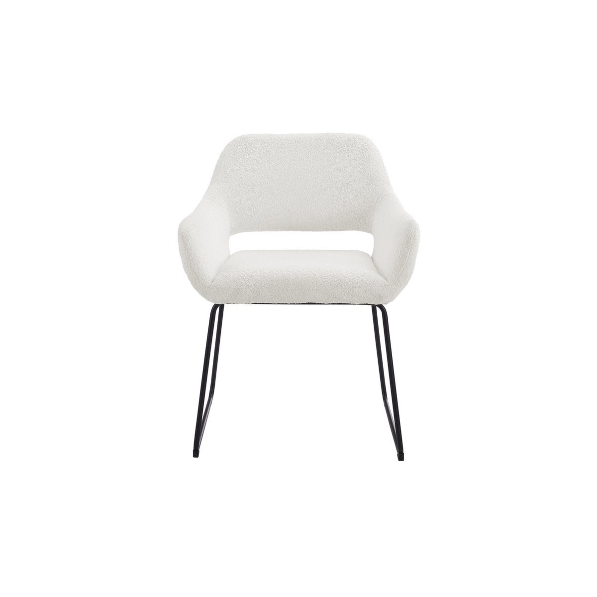 Fauteuil bouclé wit 63,5x59x82,5 cm