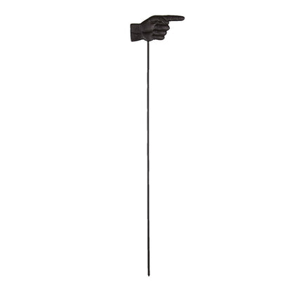 Garden Stake Hand 18x88 cm Brown Metal Garden Spike