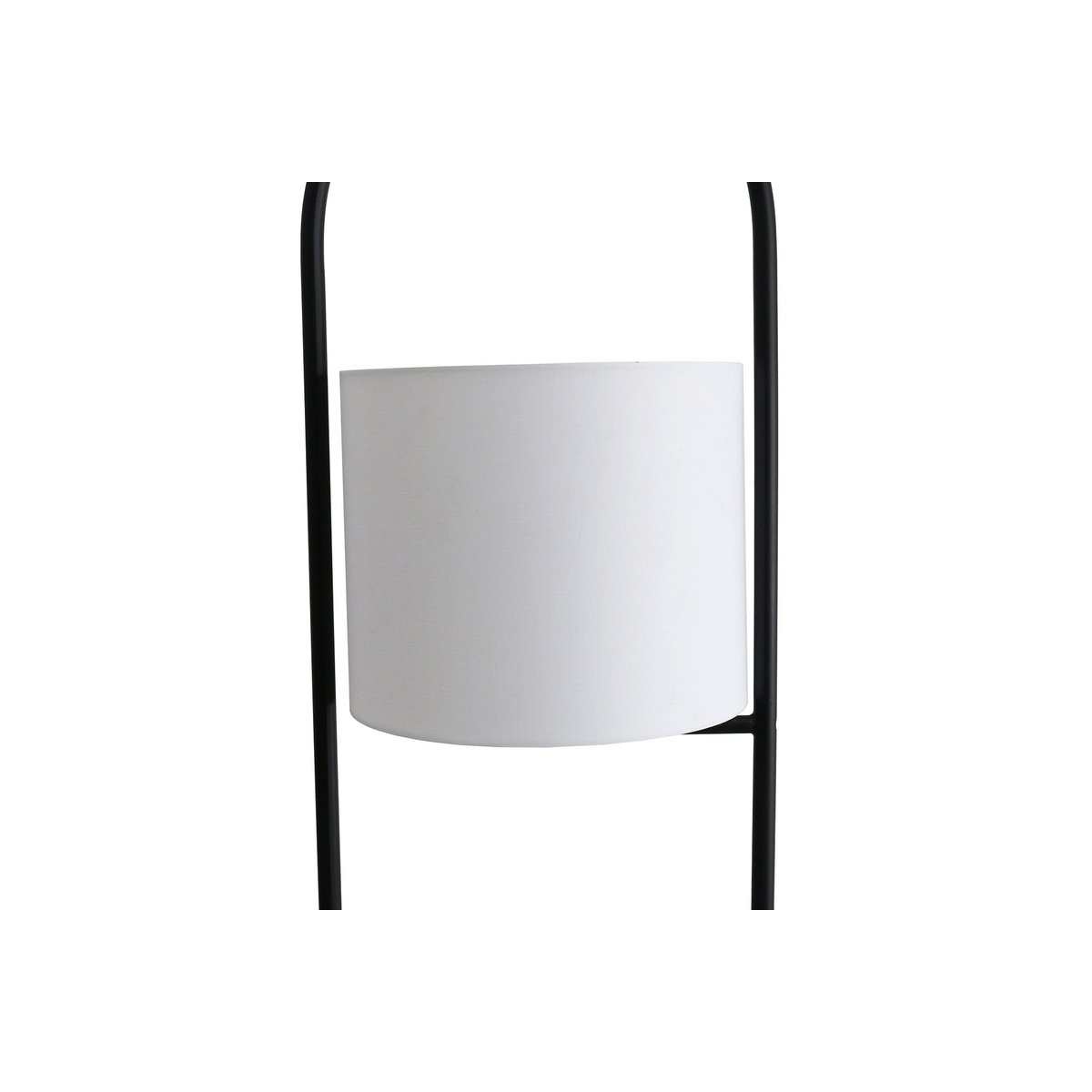 Vloerlamp acaciahout naturel/wit 153 cm plantenframe