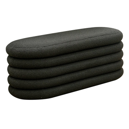Opbergpoef 108x45x42 cm antraciet bouclé