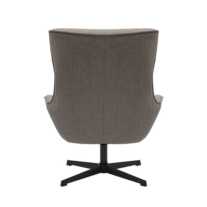 Fauteuil structuurstof taupe 85x83x103 cm