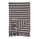 Plaid 130x180 cm zwart beige gerecycled katoen polyester