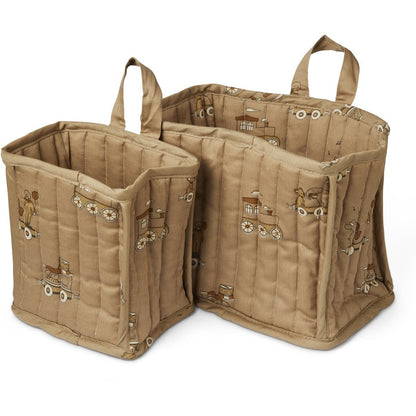 Lumi Quilted Basket Set - Carnival Train