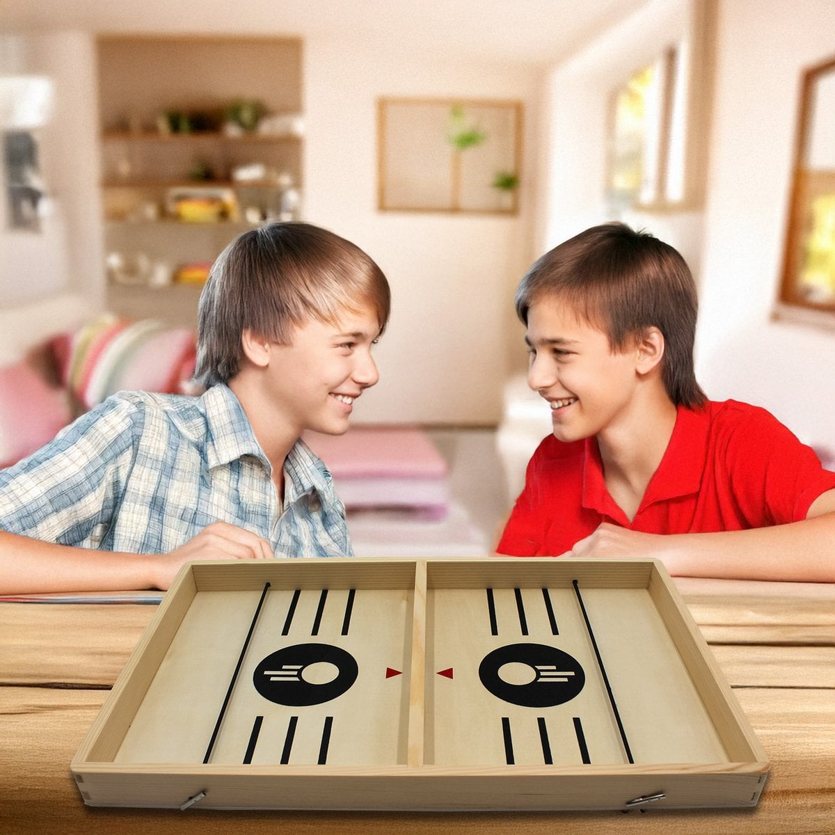 Slingpuck bordspel 35x22x2.5 cm hout