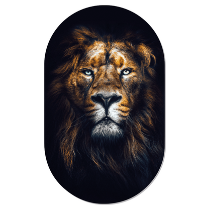 Wall oval lion face