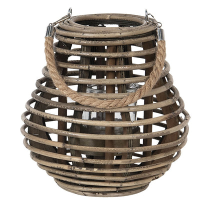 Windlicht Ø 23 cm rotan bruin