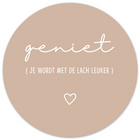 Muurcirkel 30 cm Dibond beige
