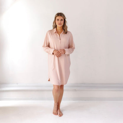 Nachthemd dames TENCEL™ powder peach