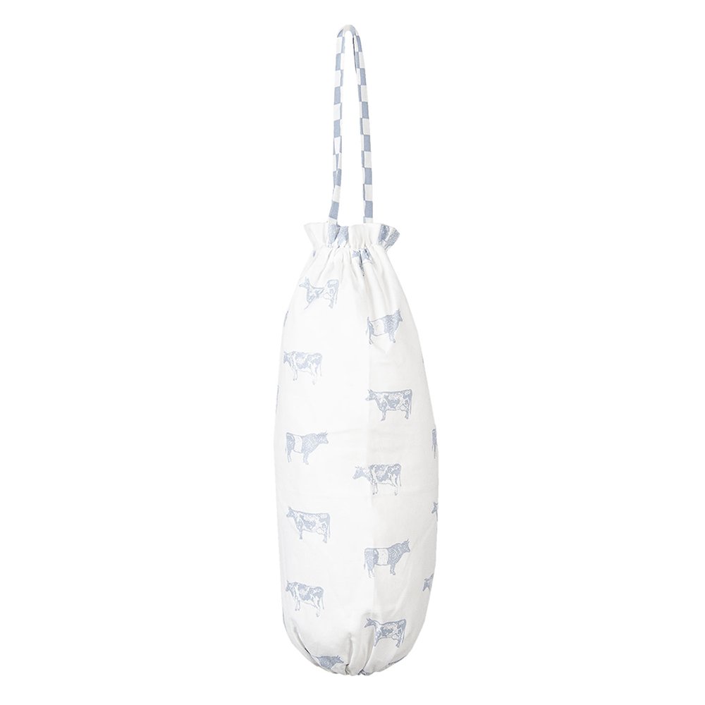 Tassenopberger 23x48 cm katoen blauw wit