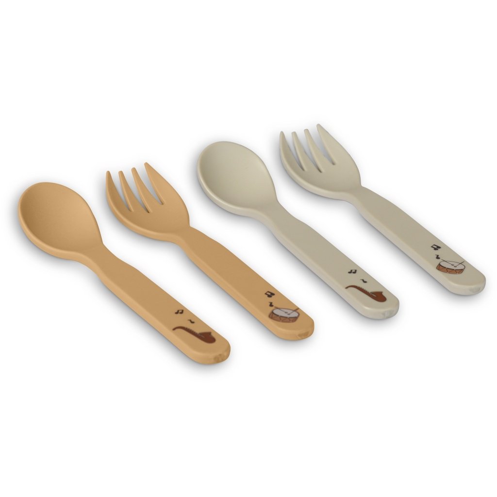 Bestekset 4-delig bioplastic PLA