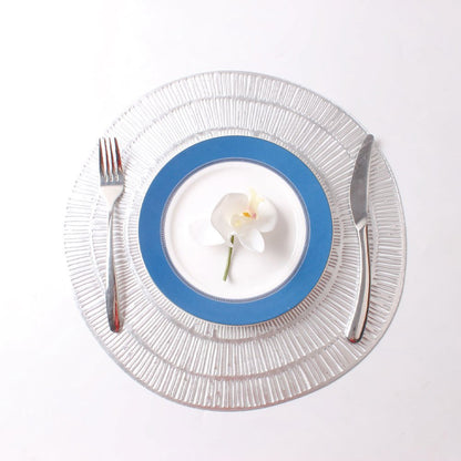 Onderzetter zilver 38x38 cm plastic