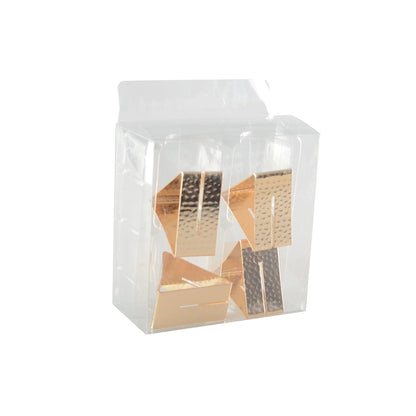 Handdoekringen goud metaal 4x4x1 cm set 4 stuks