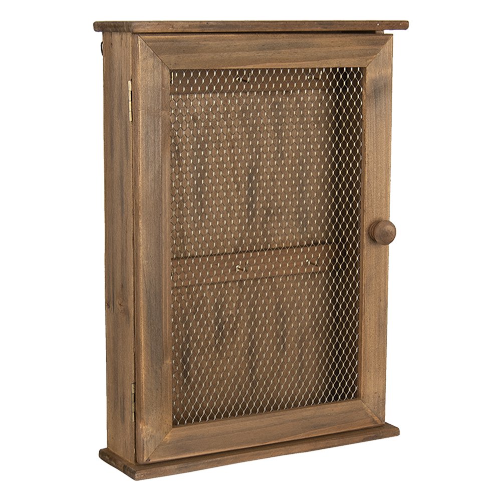 Sleutelkastje 28x9x40 cm bruin hout