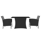 Loungeset polyrattan 2 fauteuils tafel met kussens