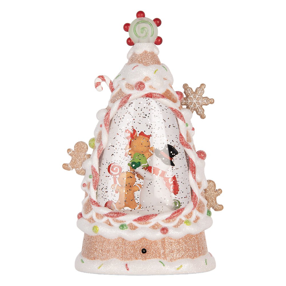 Kerstdecoratie met LED-verlichting en muziek Taart 14x8x24 cm / 3xAAA Wit Kunststof