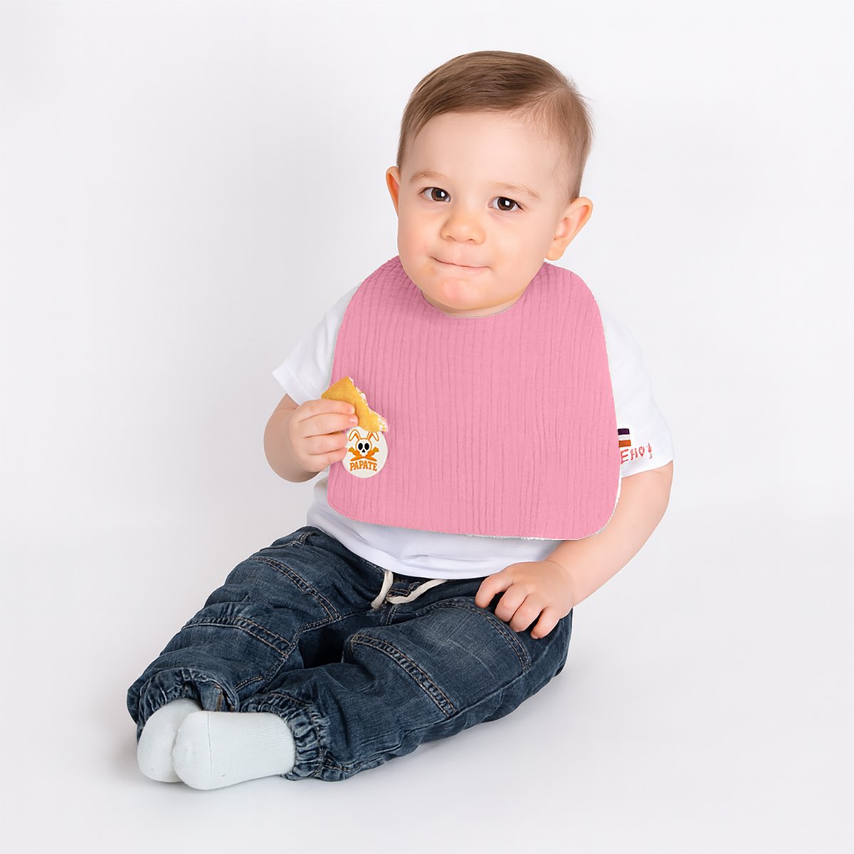 Organic cotton bib pink