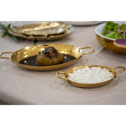 Mini gold oval saucepan 15x10.5x2.5 cm