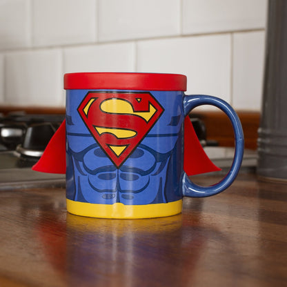 Mok Superman met cape 250 ml keramiek rood blauw